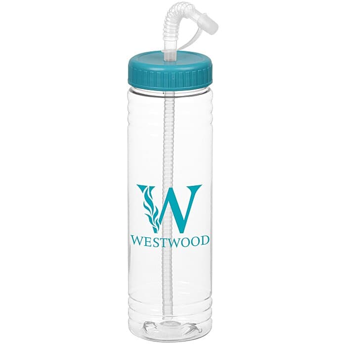Clear Impact Halcyon Water Bottle with Straw Lid - 24 oz