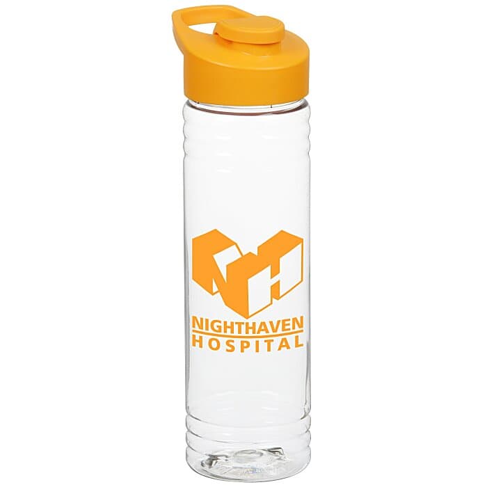 Clear Impact Halcyon Water Bottle with Flip Carry Lid - 24 oz