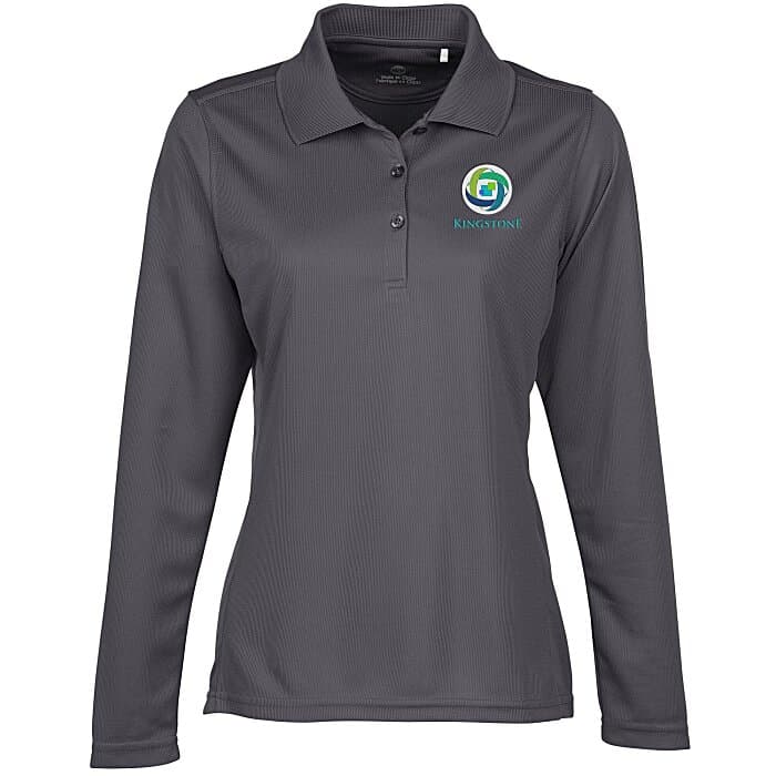 Ice Performance Pique Long Sleeve Polo - Ladies' - Embroidered
