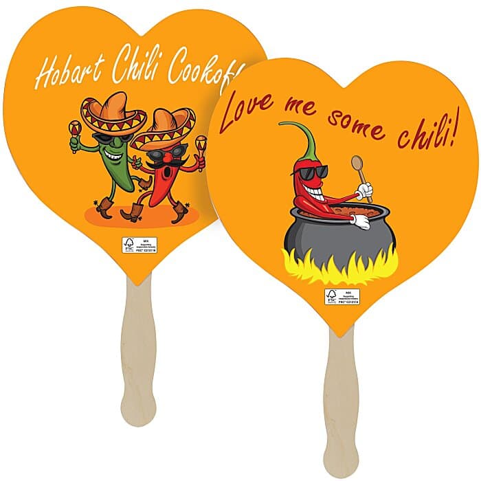 Sandwich Hand Fan - Heart