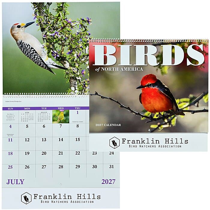 Birds of North America Calendar - Spiral