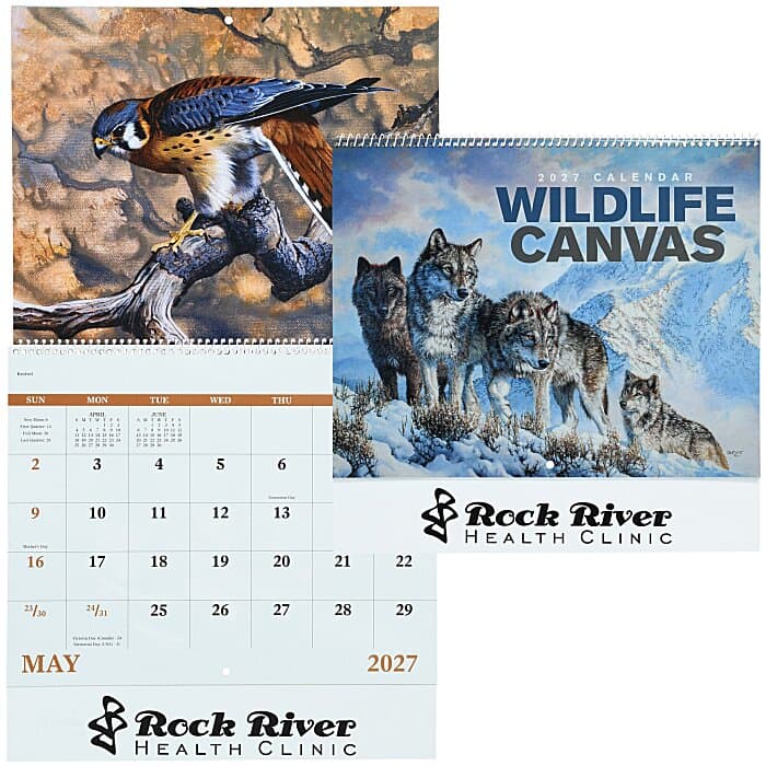 Wildlife Canvas Calendar - Spiral