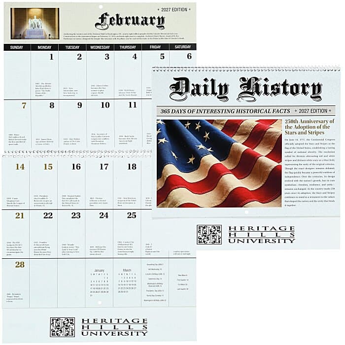 Daily History Calendar - Spiral
