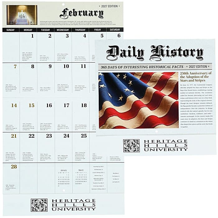 Daily History Calendar - Stapled