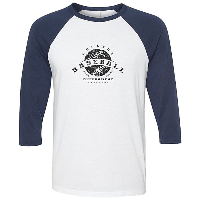 Bella+Canvas 3/4 Sleeve Baseball Tee - Screen