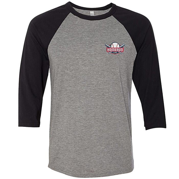 Bella+Canvas 3/4 Sleeve Baseball Tee - Embroidered