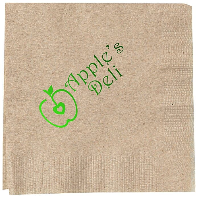 Kraft Beverage Napkin - 1-ply - Low Qty - Foil