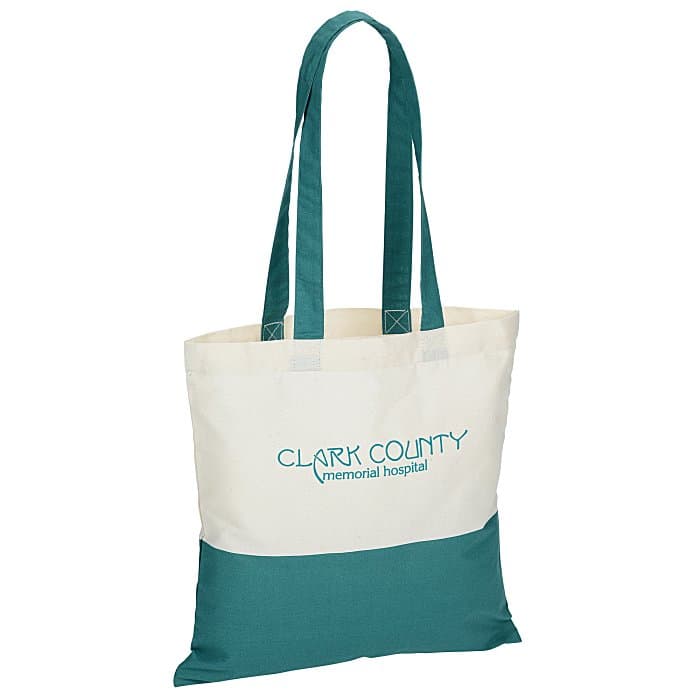 Color Accent Cotton Sheeting Tote
