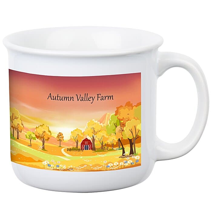 Campfire Coffee Mug - White - 15 oz - Full Color