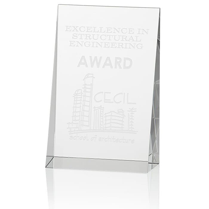 Wedge Crystal Award - 6 inches