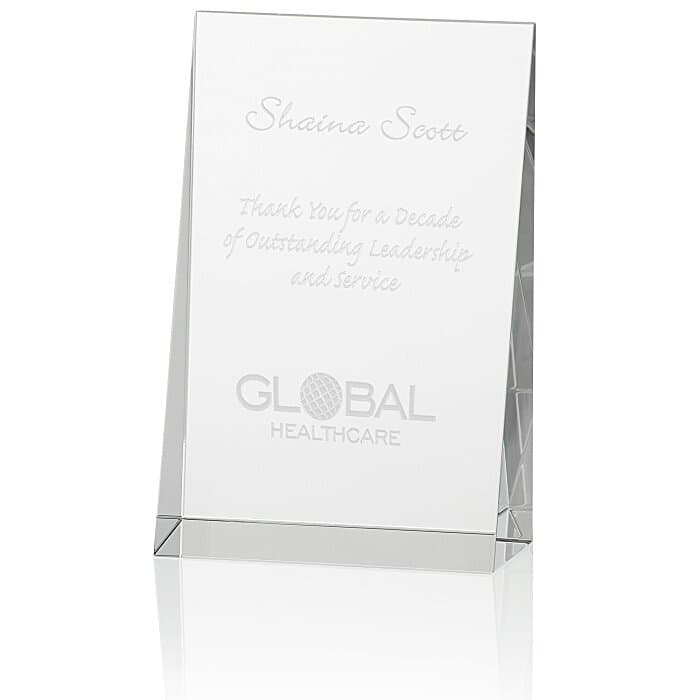 Wedge Crystal Award - 7 inches