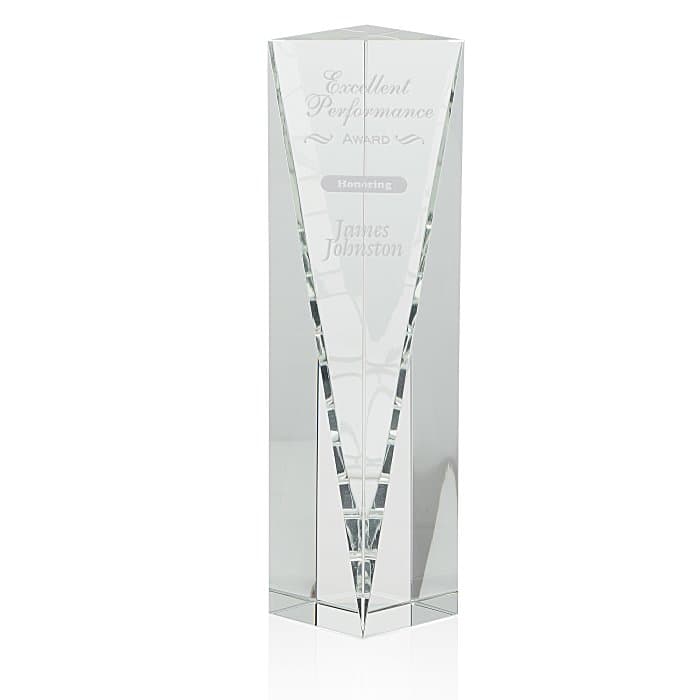 Conquest Crystal Tower Award - 10 inches