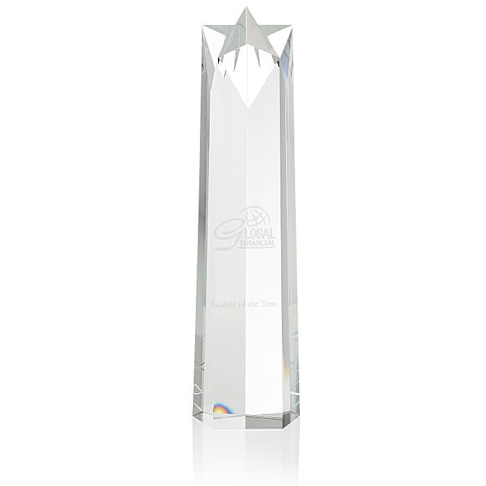 Crystal Star Obelisk Award - 14 inches