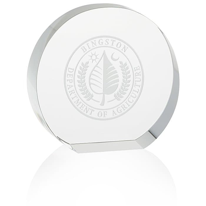 Circle Crystal Award - 6 inches