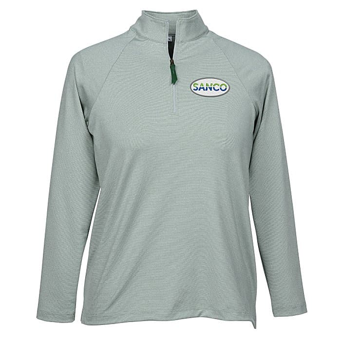 CrownLux Performance Micro Stripe 1/4-Zip Pullover - Ladies'
