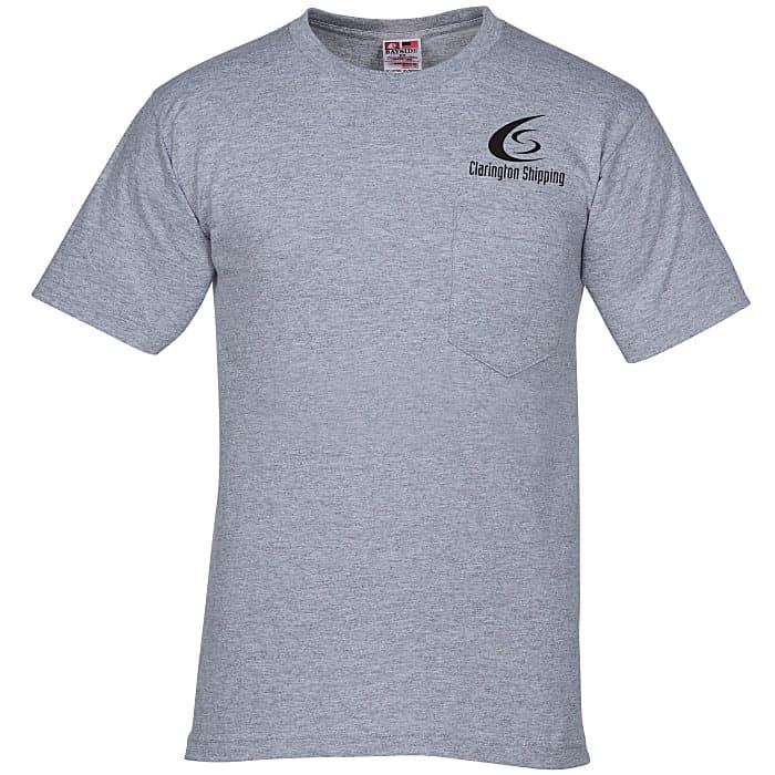 Bayside 5.4-oz Cotton Pocket T-Shirt