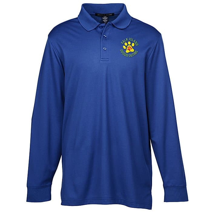 CrownLux Performance Plaited LS Polo - Men's