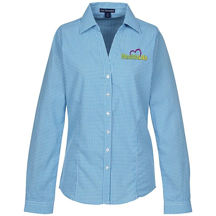 Gingham Check Wrinkle Resistant Shirt - Ladies'