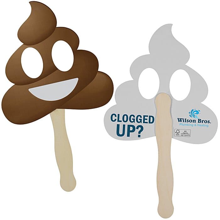 Emoji Hand Fan - Poo