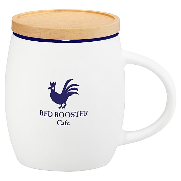 Hearth Coffee Mug with Wood Lid Coaster - 14 oz