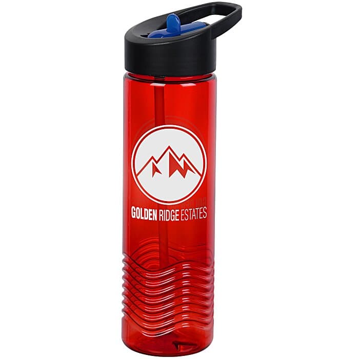 Twist Water Bottle with Two-Tone Flip Straw Lid - 24 oz