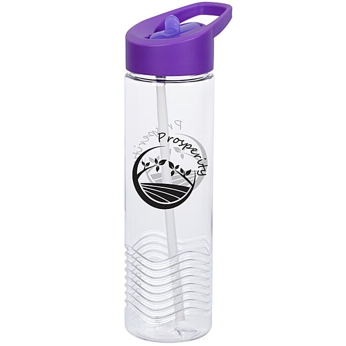 Clear Impact Twist Water Bottle with Flip Straw Lid - 24 oz