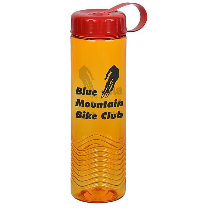 Twist Water Bottle with Tethered Lid - 24 oz