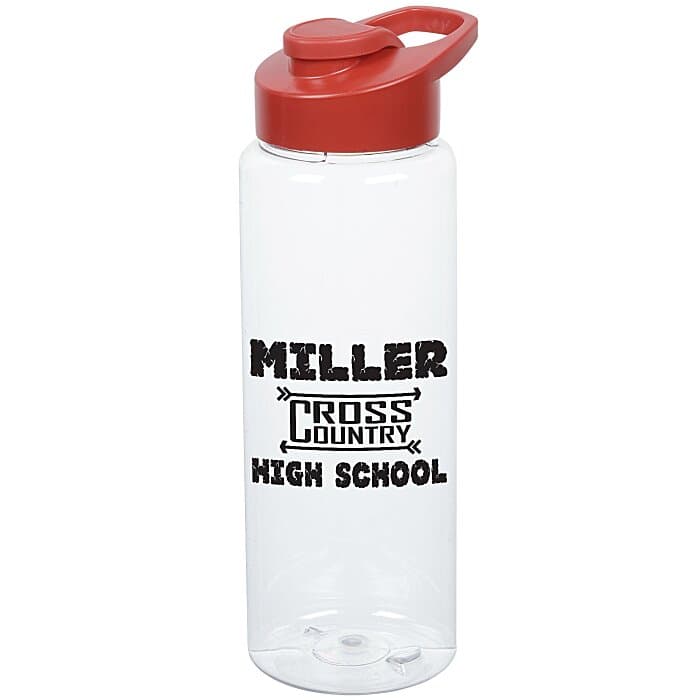 Clear Impact Guzzler Sport Bottle with Flip Carry Lid - 32 oz