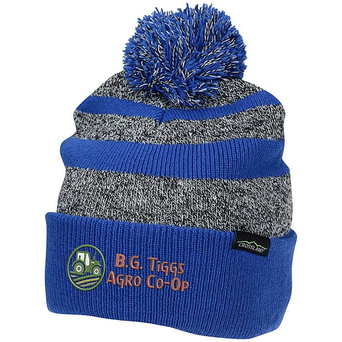 Crossland Heather Pom Beanie