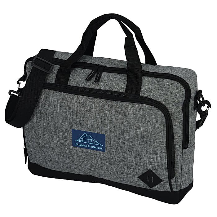Graphite 15-inch Laptop Briefcase Bag - Embroidered