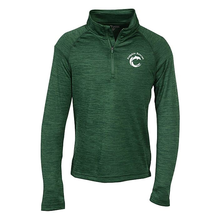 Space-Dyed 1/4-Zip Performance Pullover - Youth - Screen