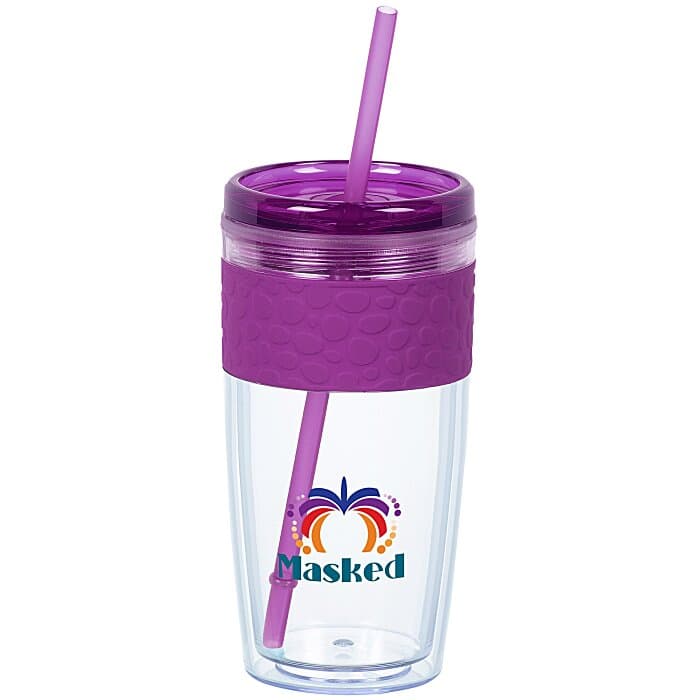 Refresh Pebble Tumbler with Straw - 16 oz - Full Color