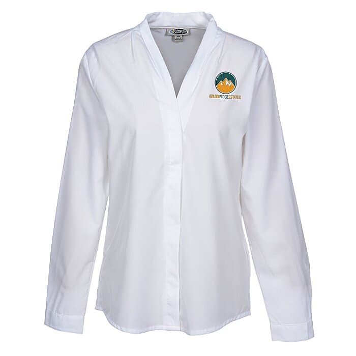 Classic Stretch V-Neck Blouse - Ladies'