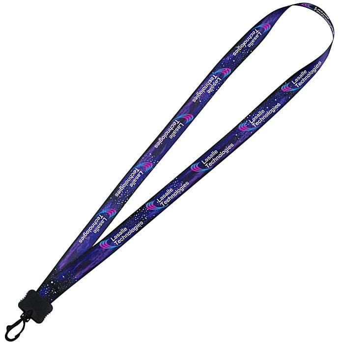 Dye-Sub Lanyard - 3/4 inches - 32 inches - Plastic Swivel Snap Hook - Galaxy