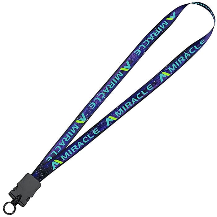 Dye-Sub Lanyard - 3/4 inches - 32 inches - Snap Buckle Release - Galaxy
