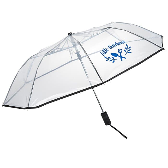 Clear Auto Open Folding Umbrella - 42-inch Arc