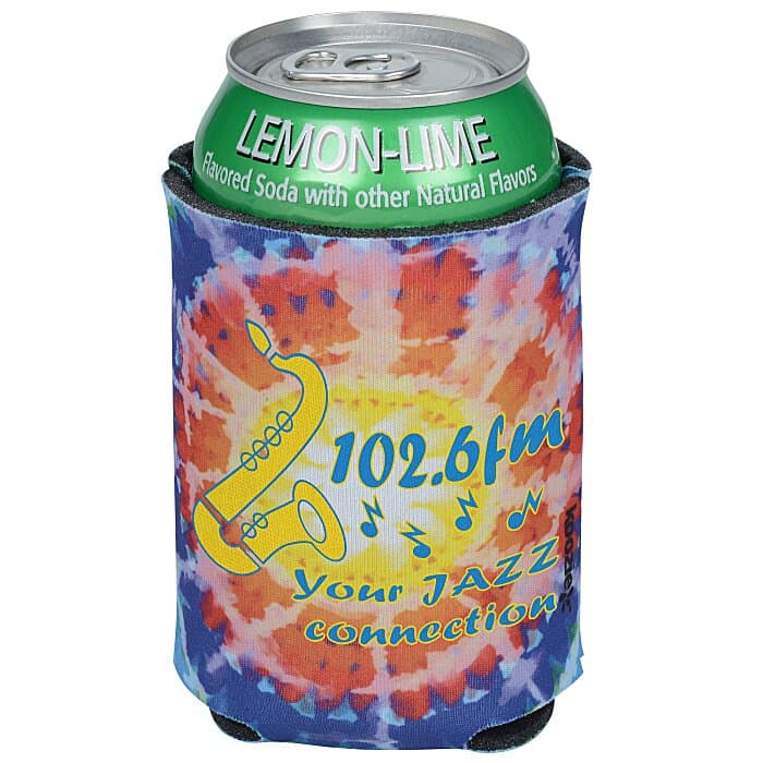 Koozie® Chill Collapsible Can Cooler - Tie-Dye Sun