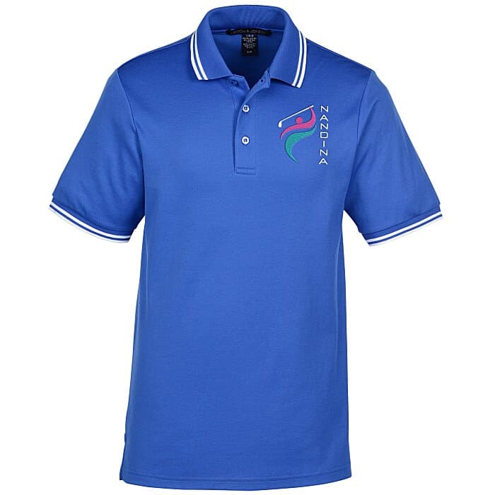 CrownLux Performance Plaited Tipped Polo - Men's