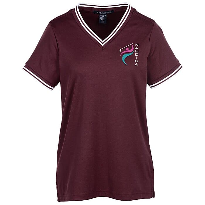 CrownLux Performance Plaited Tipped Shirt - Ladies'
