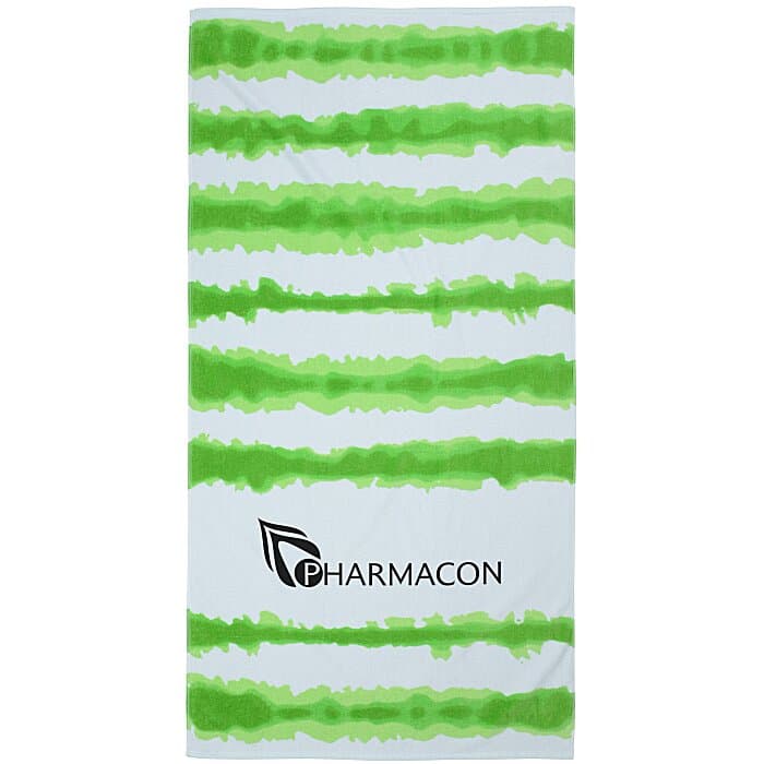 Tie-Dye Cabana Stripe Beach Towel
