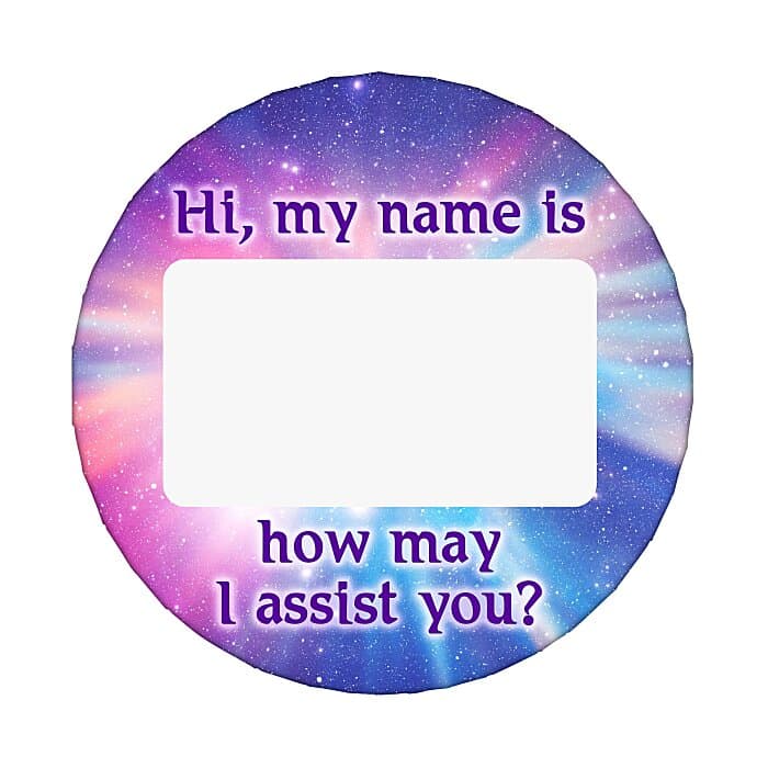 Matte Finish Name Badge - 1 1/4-inch Round