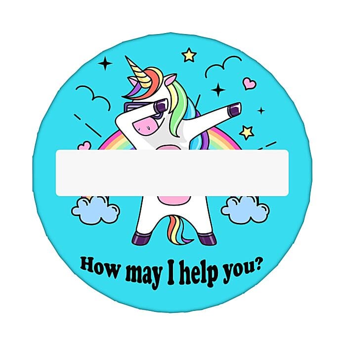 Matte Finish Name Badge - 3-inch Round