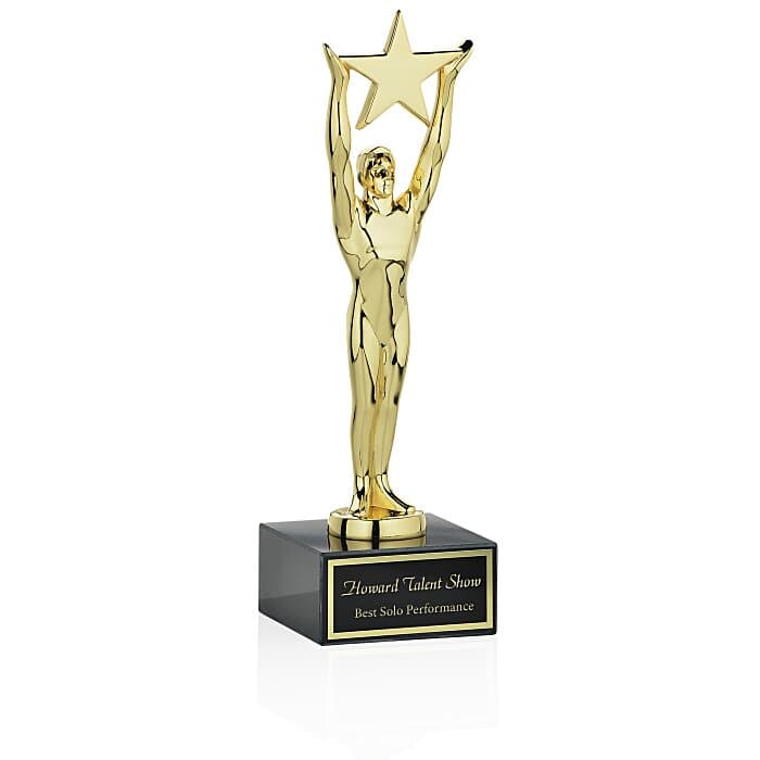 Star Achievement Cast Metal Award - 10 1/2 inches