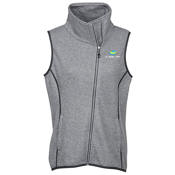 Cutter & Buck Sweater Knit Asymmetrical Fleece Vest - Ladies'