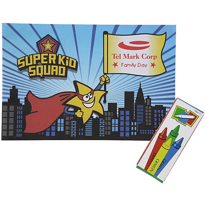 Super Kid Coloring Book & Crayon Set
