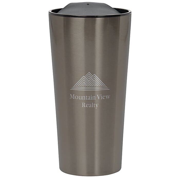 Customized Fashion Metallic Travel Mug - 16 oz - Laser Engraved