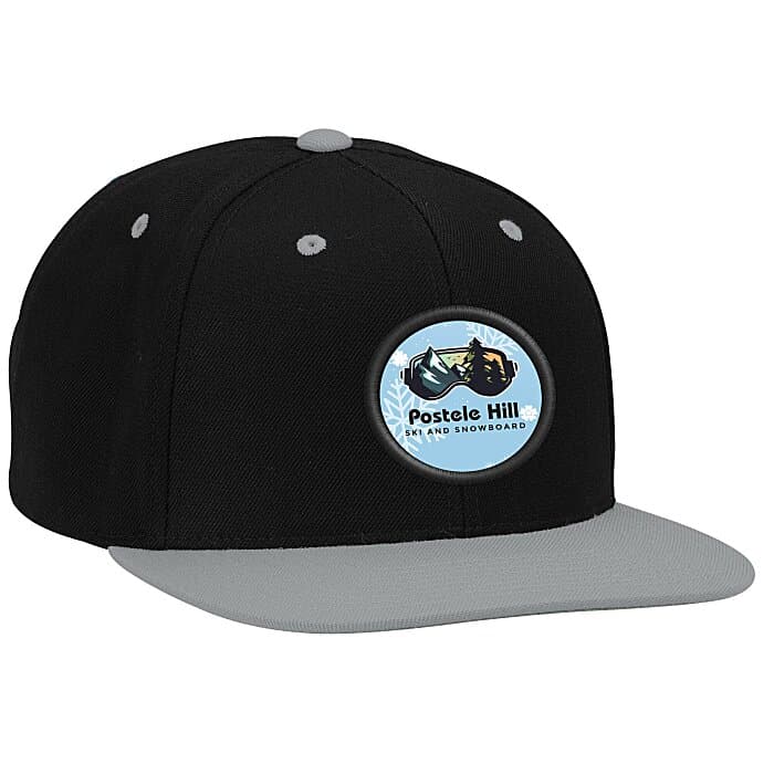 Yupoong Classic Flat Bill Snapback Cap - Full Color Patch
