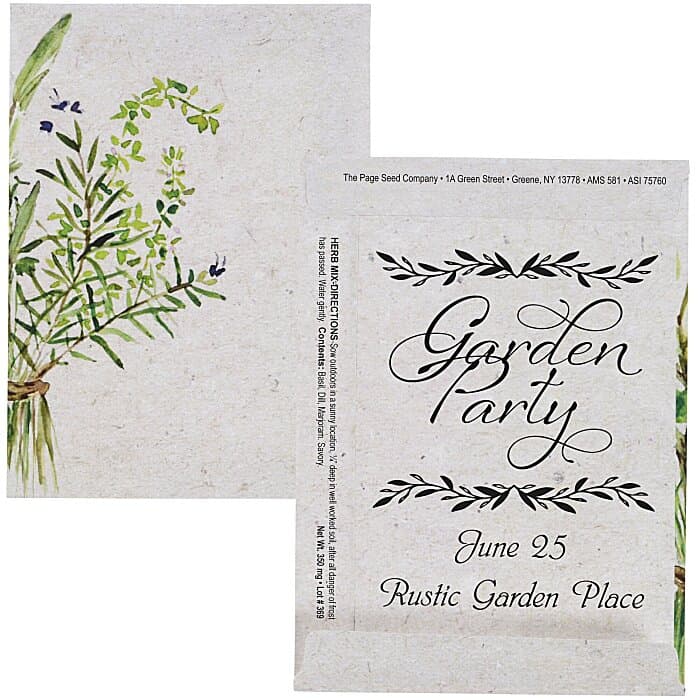 Watercolor Seed Packet - Herb Mix