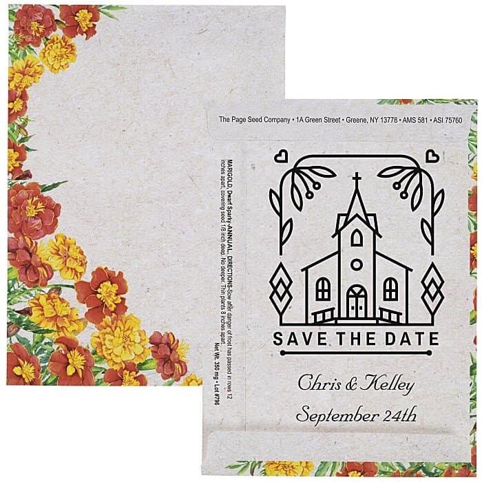 Watercolor Seed Packet - Marigold