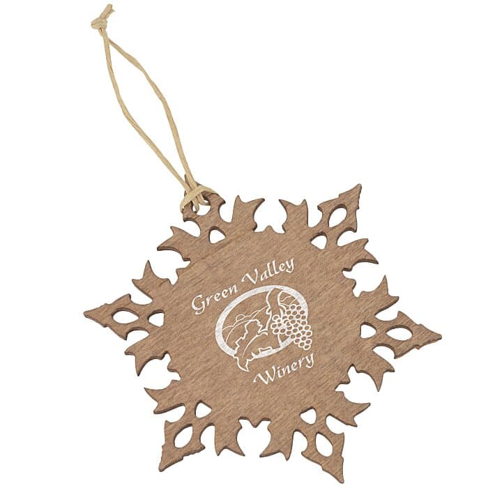 Snowflake Wood Photo Ornament